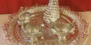 Handicraft Metal Diya with Agarbatti Stand