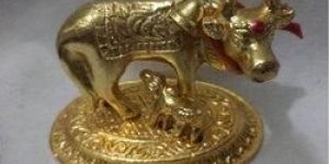 Metal Cow with Child Small