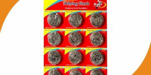 Stainless Steel Helping Hand Scrubber Magic Cleen Pack of 12 (12 Grams New)