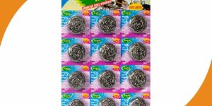 Stainless Steel Helping Hand Scrubber Magic Cleen Pack of 12 (15 Grams)