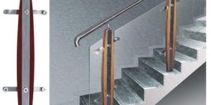 Wooden Baluster Glass Railing