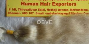 Single Drawn White Human Hair