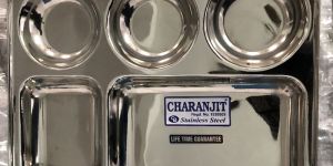 Stainless Steel Square Compartment Plate