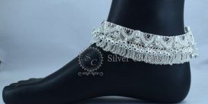 Wedding Gola Silver Anklets