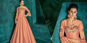 VARDAN ROZI DIAMOND VOL 1 SILK READY MADE LONG GOWN DESIGNS COLLECTION