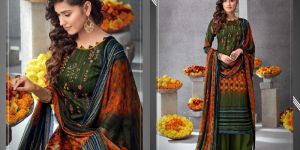 SIMRAN PURE JAM SATIN DRESS MATERIALS