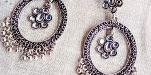 Oxidised Black Earrings