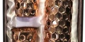 Diamond Copper Bottle with 2 Glass Set