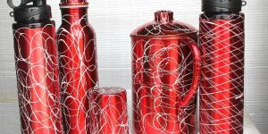 Printed Copper Bottle Glass Shipper Set