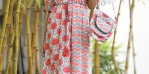 Cotton Slub Printed a Line Long Kurti