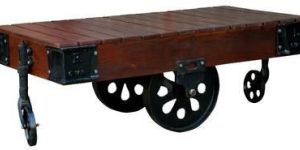 Wooden Cart Coffee Table
