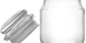 White Curved Glass Jars