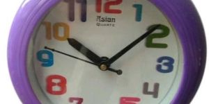 Purple Round Wall Clock