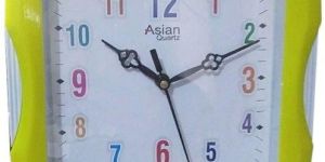 Yellow Square Wall Clock