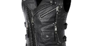 Sleeveless Leather Jacket