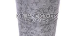 Galvanized Metal Garden Vase with Handle