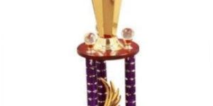 Three Pillar Metal Trophy