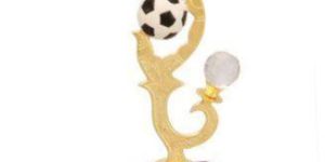 Wooden Base Football Trophy