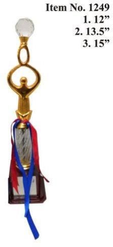 Wooden Base Golden Metal Trophy