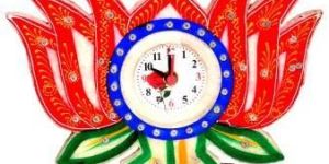 Marble Lotus Table Clock