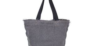 Washed Denim Tote Bag