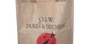 Wooden Cane Handle Jute Promotional Bag