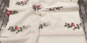 Linen Embroidery Saree