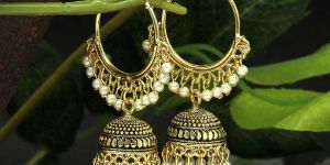 Oxidised Jhumka Earrings