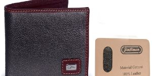 Textured Wallet Leather Brown