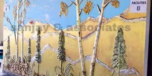 Cement Wall Mural Work