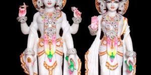 Marble Lord Vishnu & Laxmi Statue