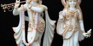 Marble Radha Krishna Statue