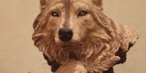 Fiberglass Wolf Statue