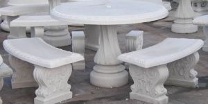 Marble Patio Table Set