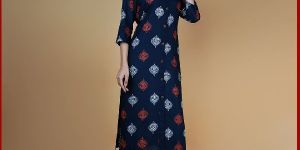 Blue Printed Kurta and Palazzo Set