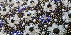 Swarovski Crystal Stone Hand Embroidery Work