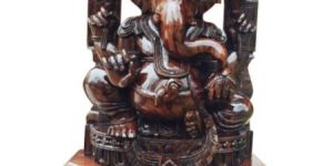 Rosewood Ganesha Statue