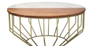 Wood and Wire Coffee Table