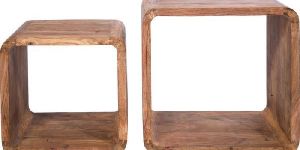 Wooden Cube Coffee Table