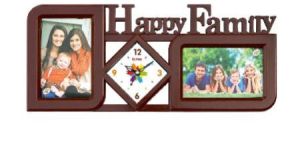 Family Photo Frame with Clock