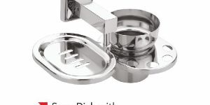 Stainless Steel Soap Dish with Tumbler Holder