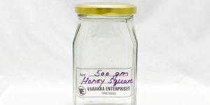 500gm Honey Square Glass Jar
