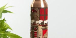 Printed Copper Meena Bottle