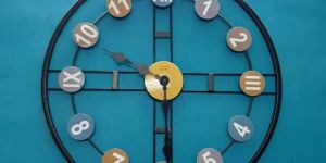 Wall Clock with Mixed Numbers