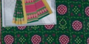 Screen Printed Cotton Saree