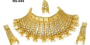 NS-844 Kundan Bridal Necklace Set