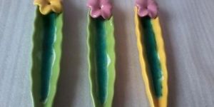 Ceramic Leaf Bookend