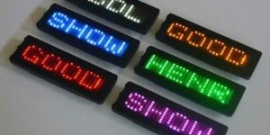 Red LED Name Tag