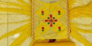 Ladies Bandhej Suit Material