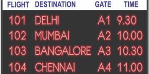Rectangle Flight Display Board